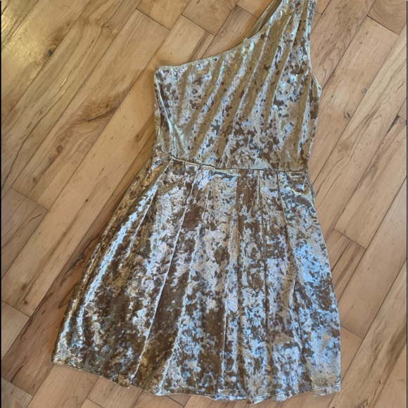 BCBG Generation One Shoulder Velvet Dress Small - Picture 6 of 6